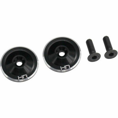 Hot Racing Black large Wing Button Aluminum (2) AON40U01