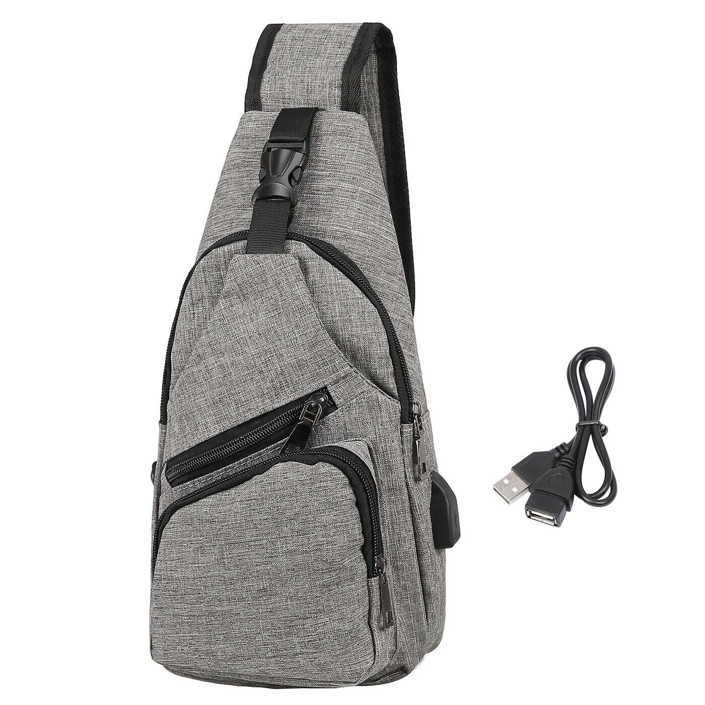 Mens Sling One Arm Bag Anti-Theft Backpack Crossbody Commute