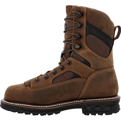 Pre-owned Georgia Boot Ltx Logger 9" Composite Toe 400g Insulated Waterproof Work Boot In Brown