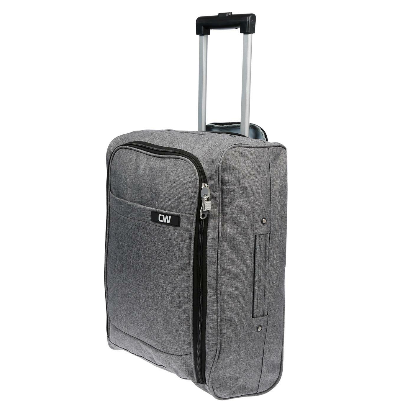 Handgepäck Koffer Reisetrolley Reisetasche Trolley Gepäck Tasche Grau Bordgepäck