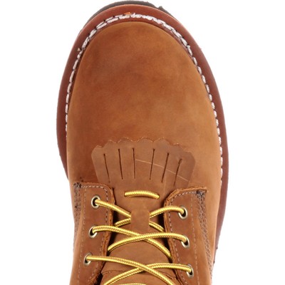 Pre-owned Georgia Boot Steel Toe Gore-tex® Waterproof 400g Insulated Logger Boot In Worn Saddle