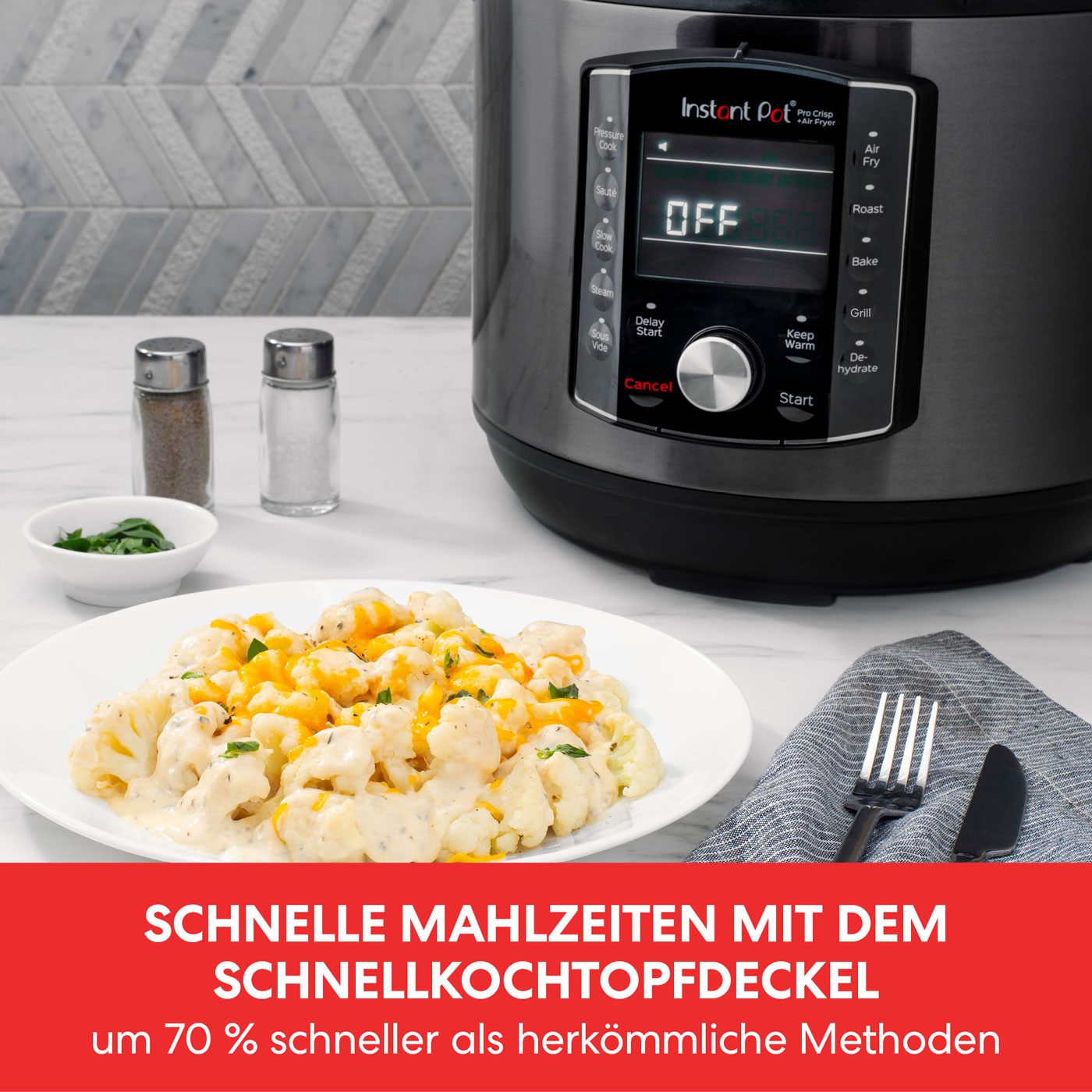 INSTANT POT Pro Crisp Multikocher 11in1 Heißluftfritteuse Slow Cooker NEU - Bild 4 von 6
