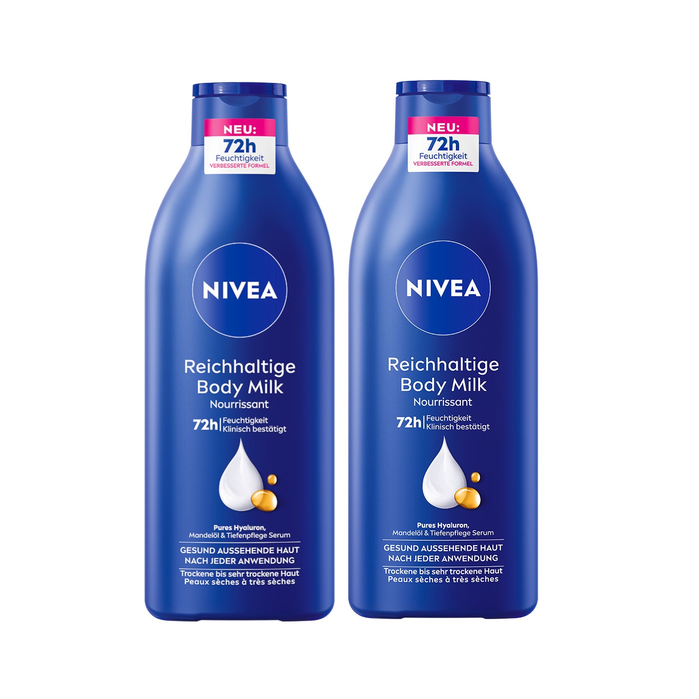 NIVEA Body Reichhaltige Milk 2 x 400ml 72h intensive Feuchtigkeit - Bild 11 von 11