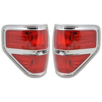 Set of 2 Tail Light For 2011-2013 Ford F-150 XL LH & RH Red Lens