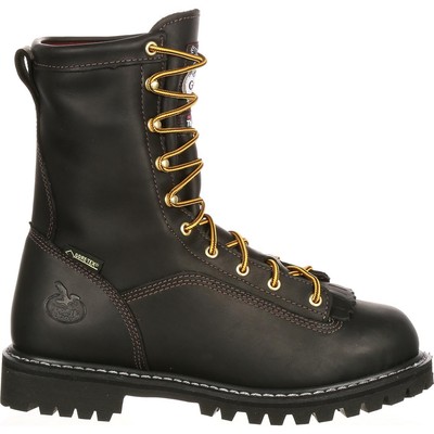 Pre-owned Georgia Boot Lace-to-toe Gore-tex® Waterproof 200g Insulated Work Boot In Black