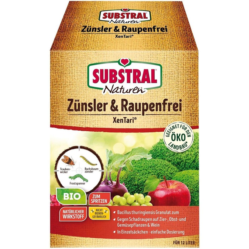 Substral Naturen Bio Zünsler Raupenfrei XenTari Schädlingsbekämpfung Buxus 20 g