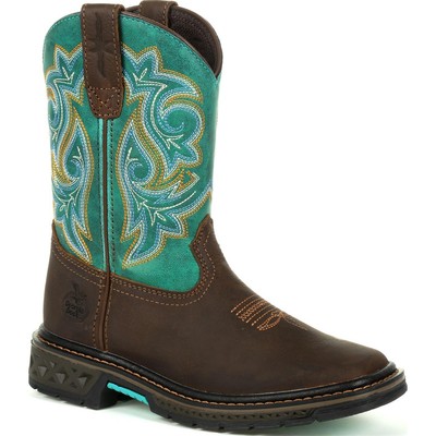 

Ботинки Georgia Boot Carbo-Tec LT Little Kids Pull On Boot, Brown turquoise, GB00410C
