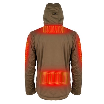 Pre-owned Mobile Warming Tundra Men's 7.4v Battery Heated Jacket Morel In Medium Size In Multicolor