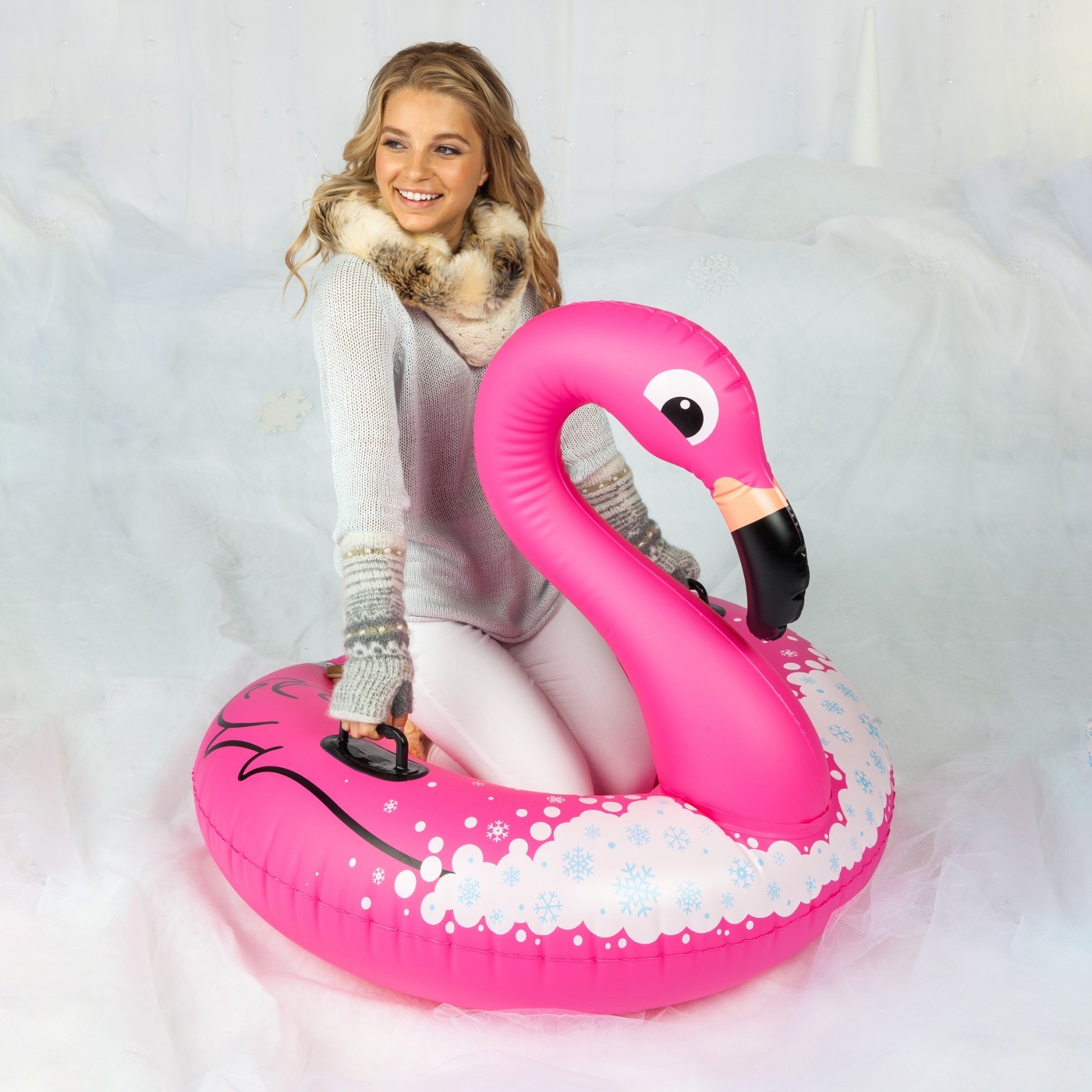 BigMouth Big Winter Flamingo Snow Tube 3 Feet