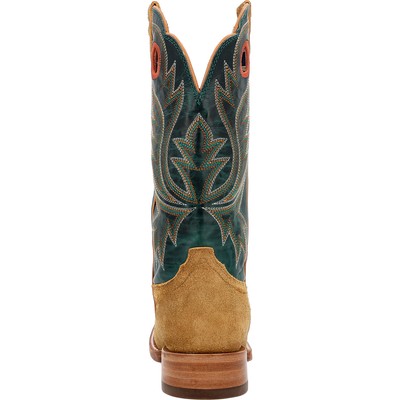 Pre-owned Durango ® Men's Prca Collection Roughout Western Boot In Goldenrod And Deep Teal