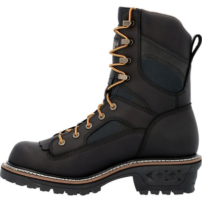 Pre-owned Georgia Boot Ltx Logger Waterproof Work Boot In Black