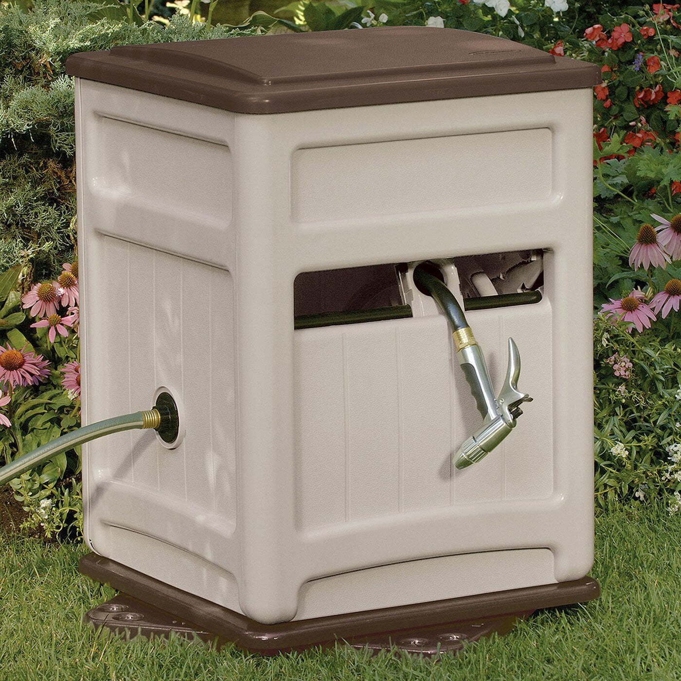 Suncast Smart Trak 225 ft. Beige Free Standing Hideaway Hose