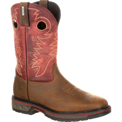 

Ботинки Georgia Boot Carbo-Tec водонепроницаемые натягивающие ботинки, Brown and red, GB00221