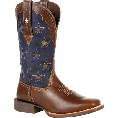 

Женские винтажные ботинки в стиле вестерн Durango Lady Rebel Pro с флагом, Sable brown and vintage flag, DRD0393