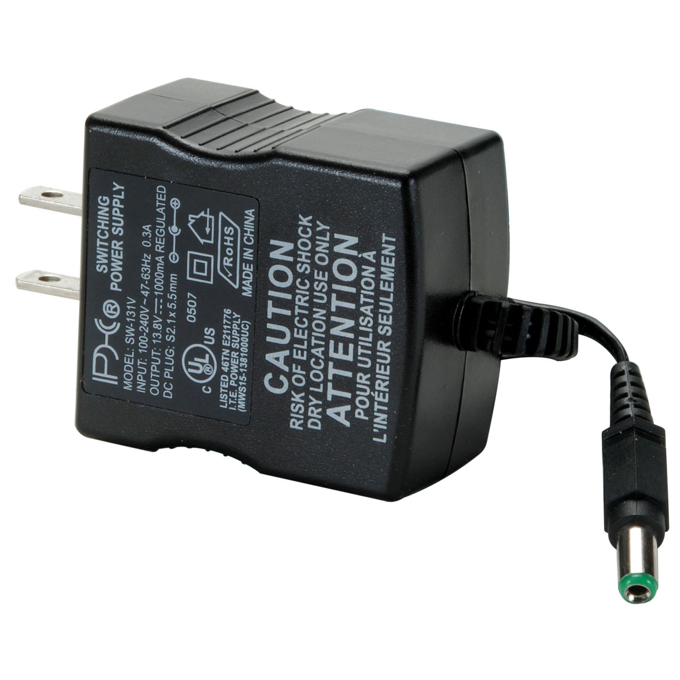 13.8 VDC 1000mA Regulated Switching AC Adapter 848864003764 eBay