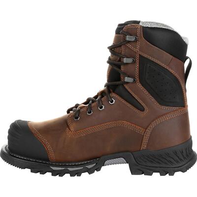 Pre-owned Georgia Boot Rumbler 8inch Composite Toe Waterproof Work Boot In Brown