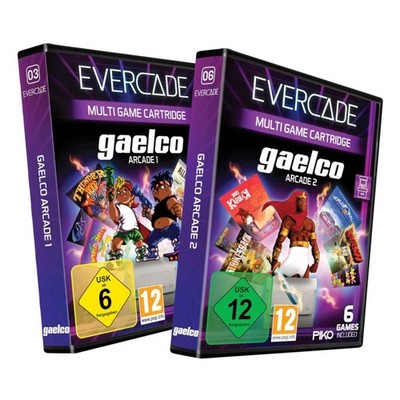 Blaze Evercade Catridge 3+6 Gaelco Arcade Collection 1+2 = 12 Spiele Set NEU&OVP