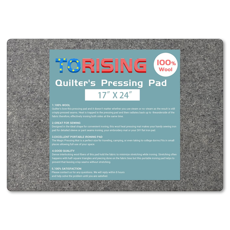Wool Pressing Mat for Quilting 17”X24” - 100% Wool Heat Press Pad for Quilters I