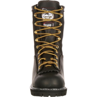 Pre-owned Georgia Boot Lace-to-toe Gore-tex® Waterproof 200g Insulated Work Boot In Black