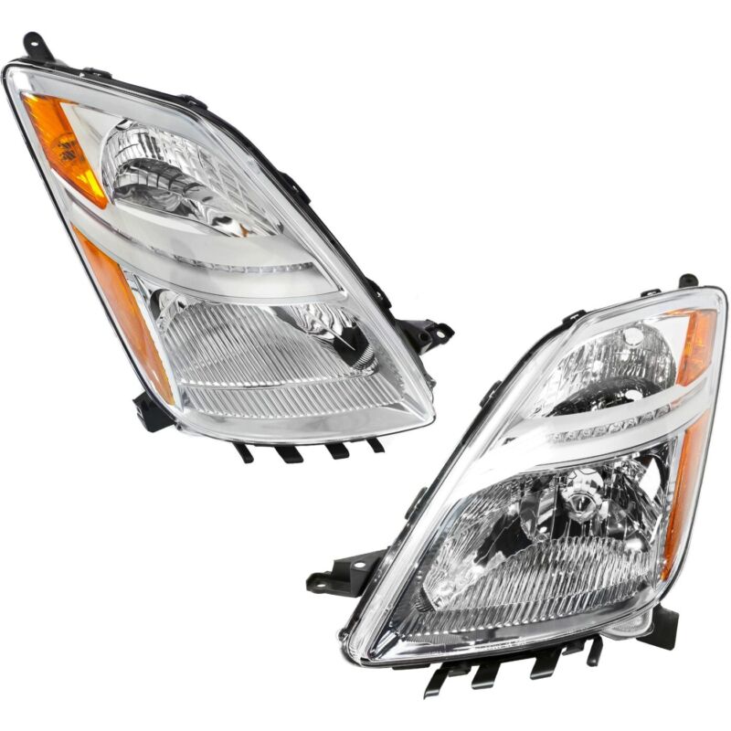 Headlight Set For 2006 2007 2008 2009 Toyota Prius Left And Right 2pc Halogen