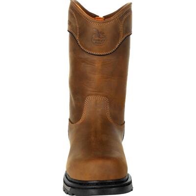 Pre-owned Georgia Boot Carbo-tec Ltx Waterproof Composite Toe Pull On Boot In Brown
