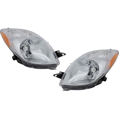 Headlight Set For 2007-2008 Toyota Yaris 2 Door Hatchback 8117052601 8113052611