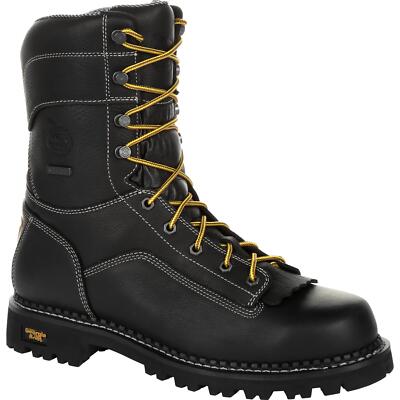 

Водонепроницаемые рабочие ботинки Georgia Boot AMP LT Logger на низком каблуке, Black, GB00271