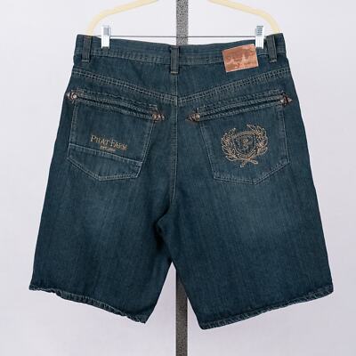 Y2K Phat Farm Denim Jean Shorts Mens SZ 36 Skater Hip Hop