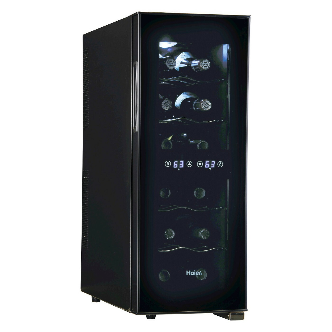 12 Bottle Ultra Quiet Dual Zone Curved Door w/ Smoked Glass Wine Cellar