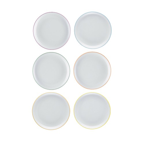 ARZBERG Frühstücksteller 20 cm Cucina Colori Teller mit farbigem Rand