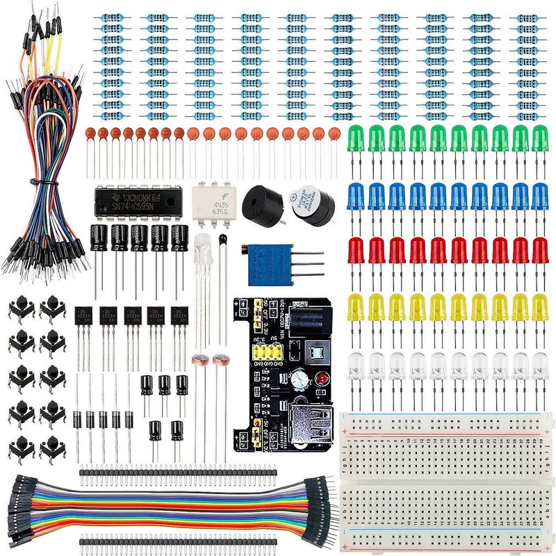 Electronics Projects Starter Kit W/ Breadboard Basic DIY Making Parts