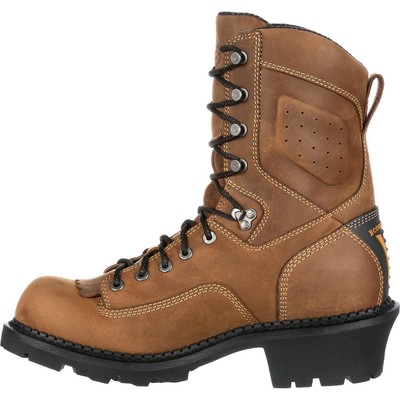Pre-owned Georgia Boot Comfort Core Logger Composite Toe Waterproof Work Boot In Brown