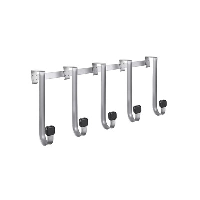 NEW Lot of 3 Over Door 5 Hook Coat Clothes Rack metal rubber tips scratch/dent