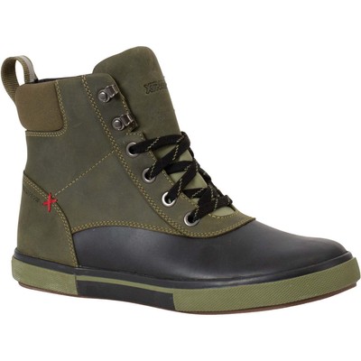 

Мужские 6-дюймовые кожаные ботильоны на шнуровке до щиколотки, Olive, LAL300