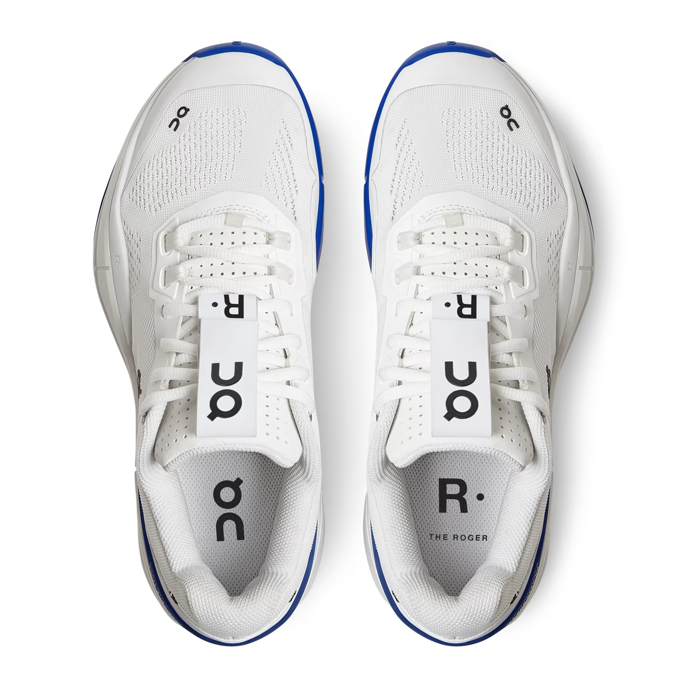 Pre-owned On The Roger Pro White Indigo 48.98720 Speedboard Women's Tennis Shoes In White, |ndigo