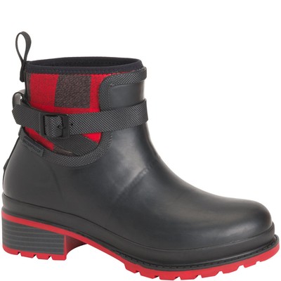 

Водонепроницаемые резиновые ботильоны Muck для женщин Liberty, Black / red plaid, LWKR6PLD