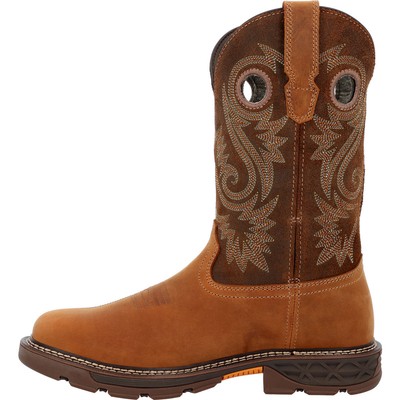 Pre-owned Georgia Boot Carbo-tec Flx Alloy Toe Waterproof Pull-on Work Boot In Brown