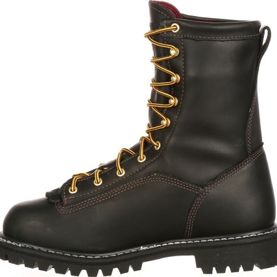 Pre-owned Georgia Boot Lace-to-toe Gore-tex® Waterproof 200g Insulated Work Boot In Black