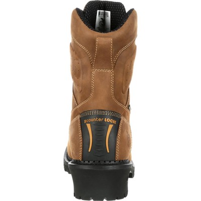 Pre-owned Georgia Boot Comfort Core Logger Composite Toe Waterproof Work Boot In Brown