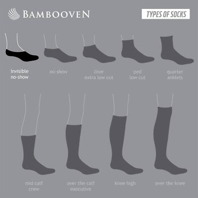Bambooven Women's Bamboo Premium No Show Invisible Socks 6 Pairs-612
