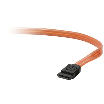 Belkin SATA Serial ATA Computer Data Cable Wire Cord 3 ft. UV Reactive Orange