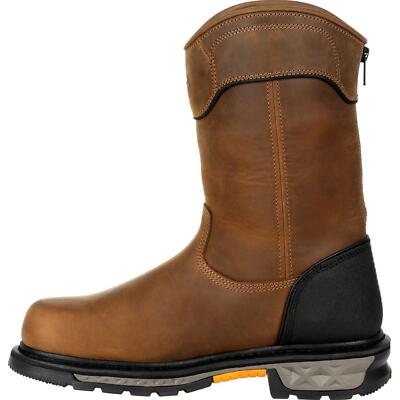 Pre-owned Georgia Boot Carbo-tec Ltx Waterproof Composite Toe Pull On Boot In Brown