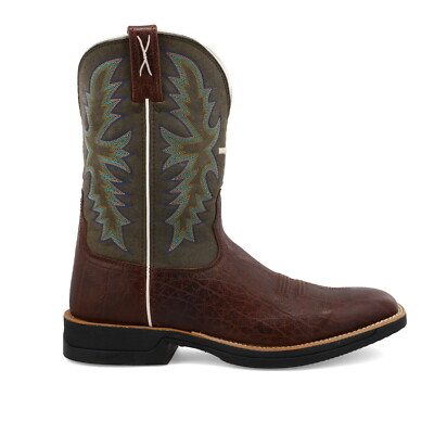 Pre-owned Twisted X Boots Twisted X® Men's 11" Tech X Brown & Green Boots Mxw0004