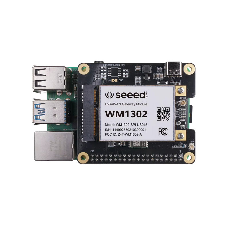 WM1302 Raspberry Pi Hat, Add-on board for WM1302 LoRaWAN Module, Based on LoRa C