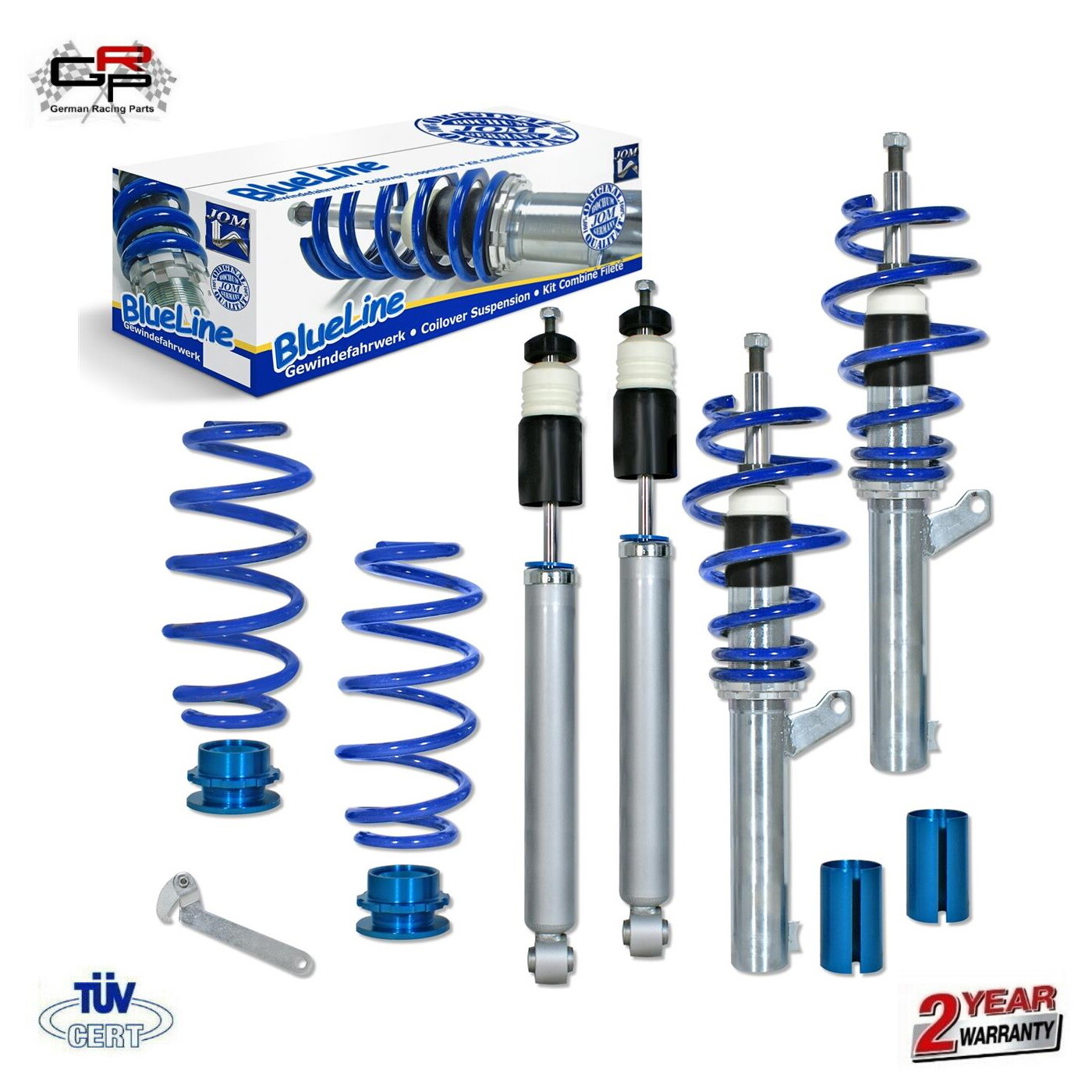 JOM Blueline 車高調　Audi A38P VWゴルフ5 JOM BlueLine coilover kit suitable for VW Golf 5 Bj 03-08 1.4 TSi