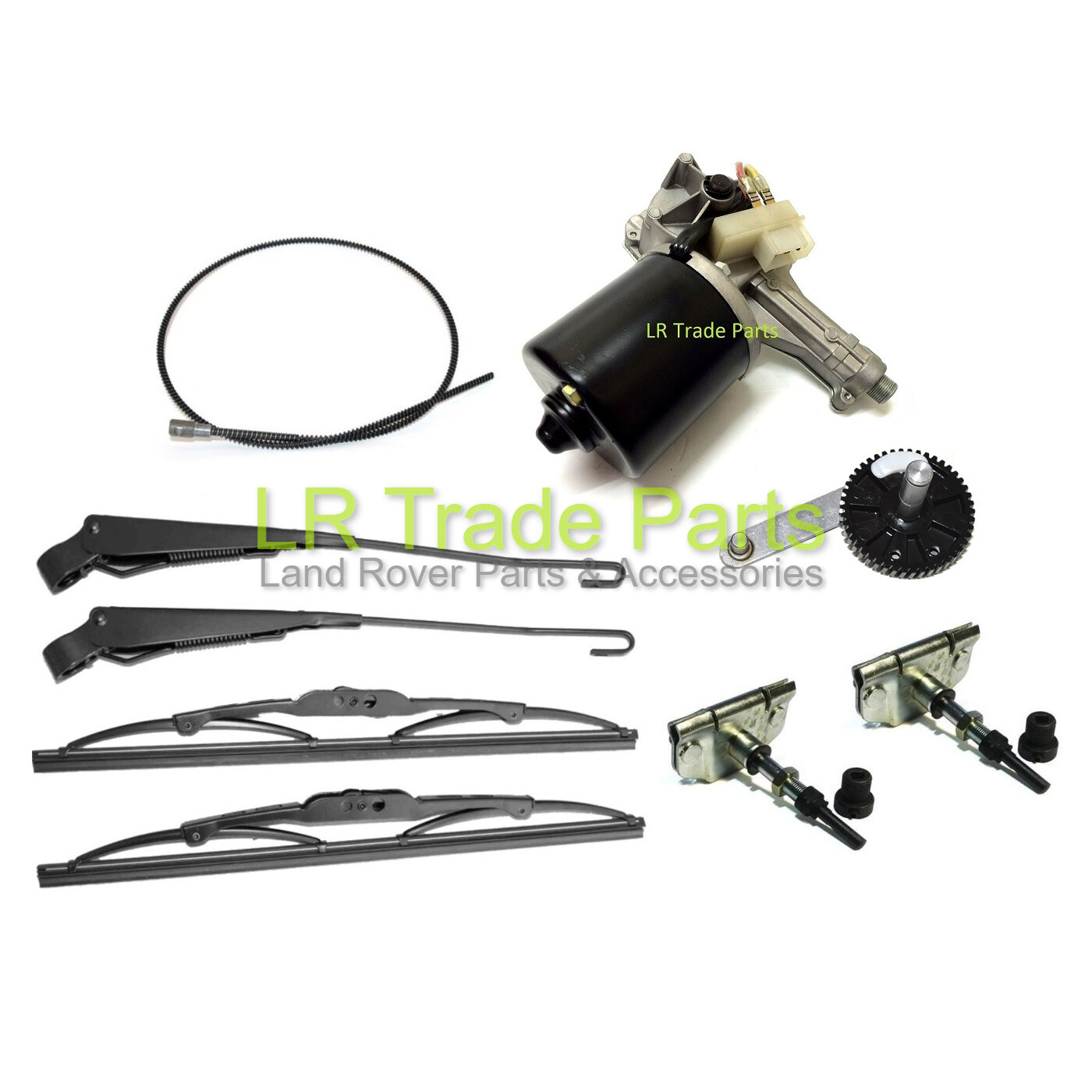 LAND ROVER DEFENDER NEW FRONT WINDSCREEN WIPER KIT, MOTOR SPINDLES