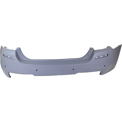Rear Bumper Cover For 2011-2016 BMW 528i Sedan w/ M Pkg/Park Sensor Holes Primed