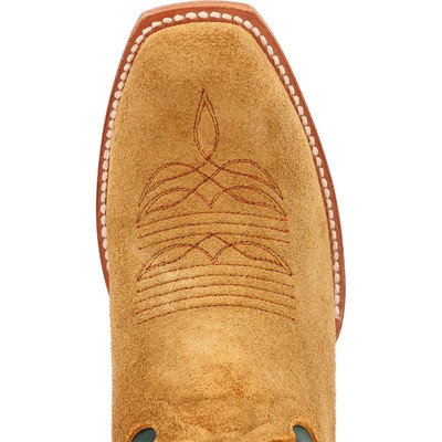 Pre-owned Durango ® Men's Prca Collection Roughout Western Boot In Goldenrod And Deep Teal