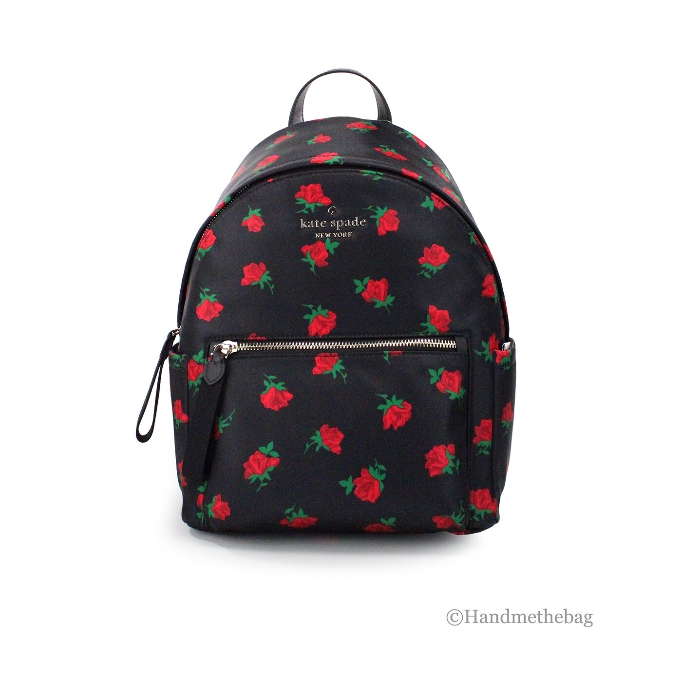 Kate Spade Medium Rose Toss Print Nylon Dome Shoulder