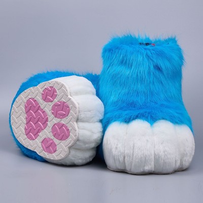 22 COLORS Furry Paw Shoes Husky Fox Fursuit Feet Long Fur Cosplay Outdoor Feet